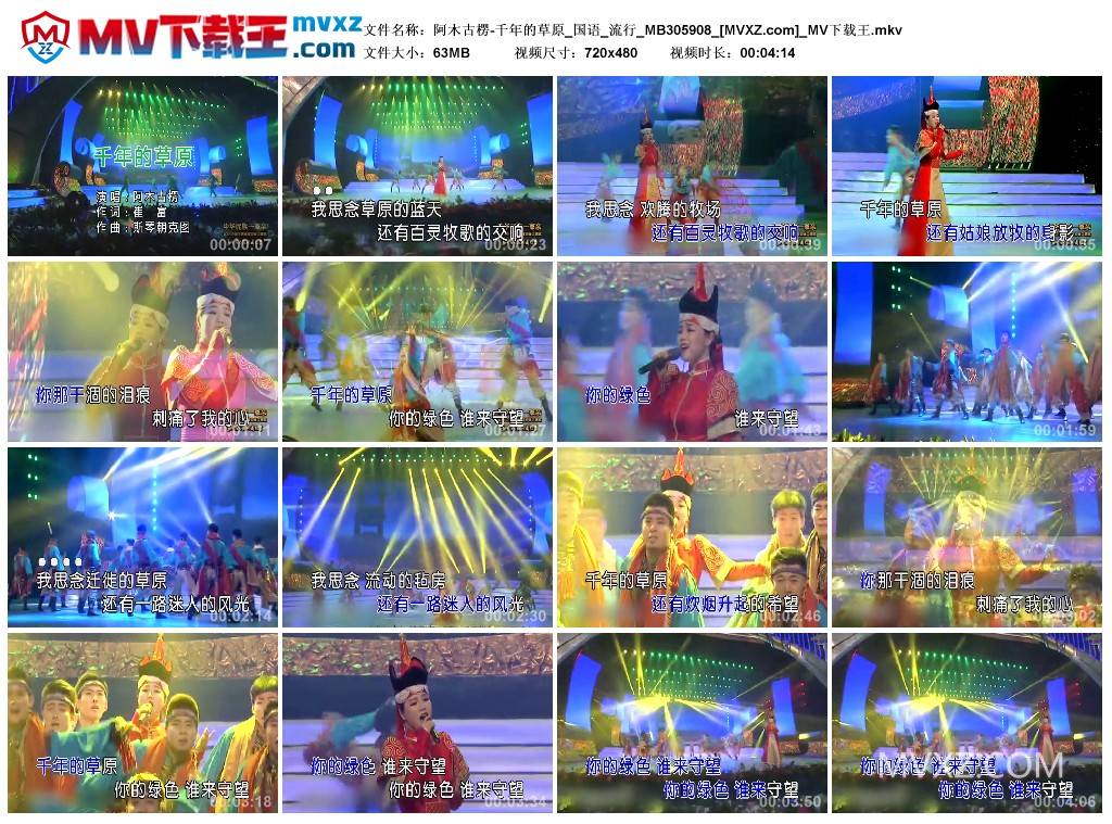 阿木古楞-千年的草原_国语_流行_MB305908